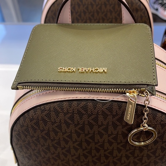 MICHAEL KORS SMALL TOP ZIP COINPOUCH WITH ID KEYCHAIN CARDHOLDER WALLET 
 NWT - Picture 15 of 16